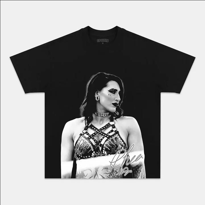 RHEA RIPLEY 2024 V3 Tee - Cotton Fabric T-Shirt with Graphic Design, Classic Style, Medium Size, Suitable for Men