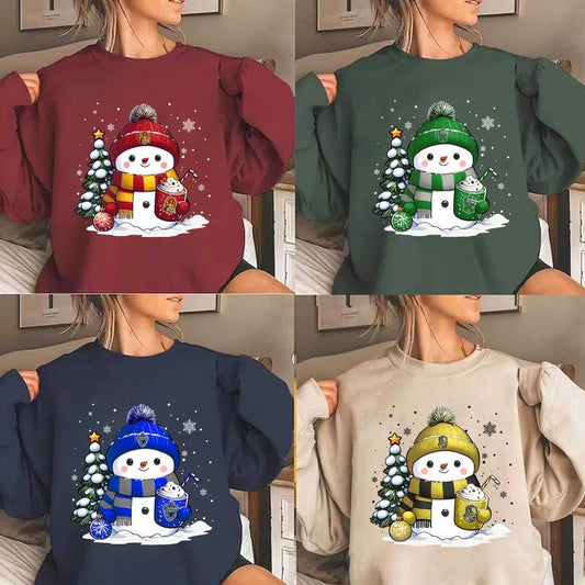 HP Vintage Wizard  Houses Sweatshirt, Snowan Hogwarts Houses Unisex Shirt, Potterhead Shirt, Hogwarts Hoodie, gift for fan, Cotton Fit potterhead swea