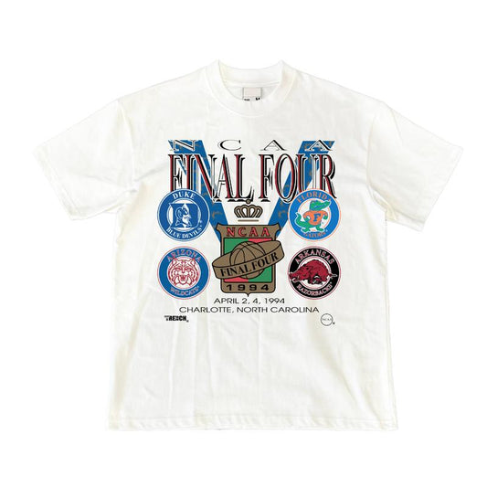 Vintage 1994 NCAA Final Four Duke Florida Gators Arkansas Arinzona T-Shirt Streetwear Menswear Top Shortsleeve Sports  Tshirt Classic Tee Casual unise