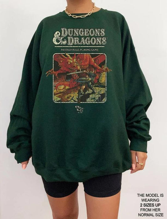Vintage Dungeons & Dragons 1974 Sweatshirt, DnD Sweatshirt, DnD Shirt, Dungeon Master Sweatshirt,DND Dice Shirt