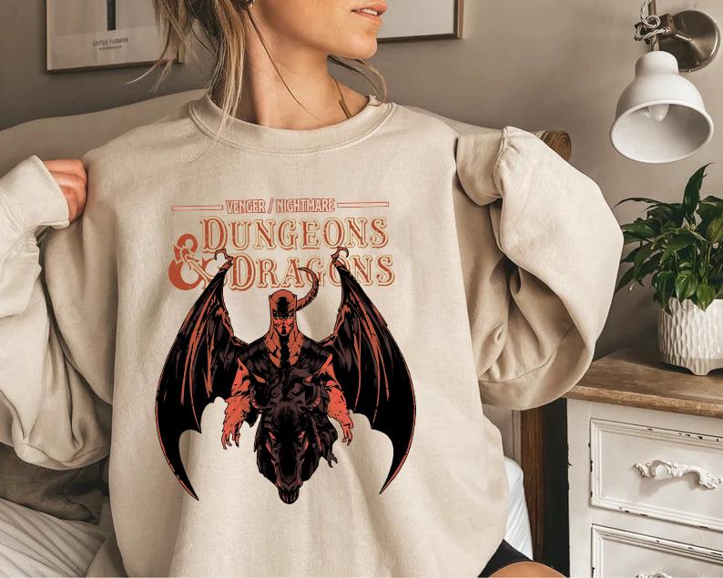 Vintage Dungeons & Dragons SWEATSHIRT, DnD Sweatshirt, DnD Shirt, Dungeon Master Sweatshirt, Fantasy Role Playing Game Shirt, D20, RPG, Vengernightmar