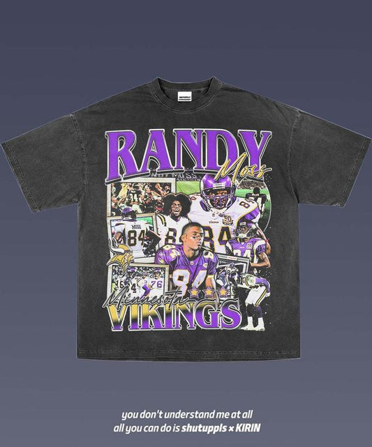 RANDY MOSS 1.0 VINTAGE TEE  AMERICAN FOOTBALL  GIFT FOR FAN