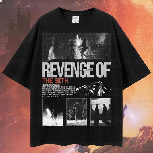 Sith Revenge T-Shirt - Black Graphic Tee with Movie Sith Wars