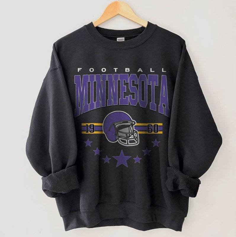 Mi-nne-so-ta Football Sweatshirt, Vintage Style Mi-nne-so-ta  Football Crewneck, Football Sweatshirt, Mi-nne-so-ta V-ik-ing-s Crewneck, Football Gifts