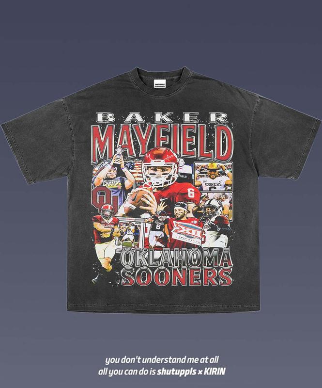 BAKER MAYFIELD 1.0 VINTAGE TEE  AMERICAN FOOTBALL  GIFT FOR FAN