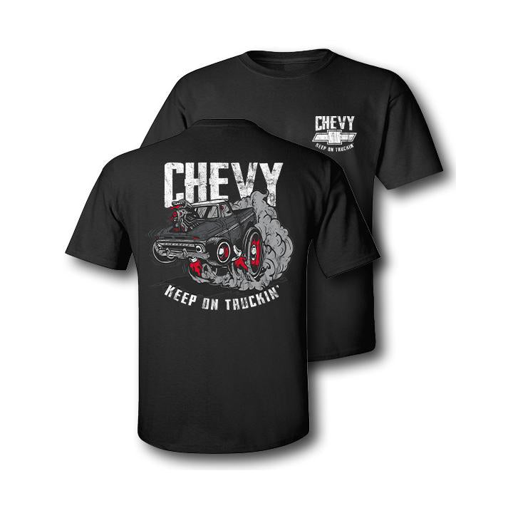 Youth Chevrolet Keep on Truckin' T-Shirt Ã¢â‚¬â€œ Vintage Cotton Crewneck Top for Casual Fans