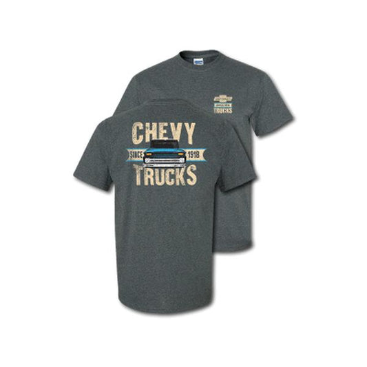 Chevy Trucks Since 1918 T-Shirt - Vintage Cotton Casual Crewneck Graphic Fan Tee