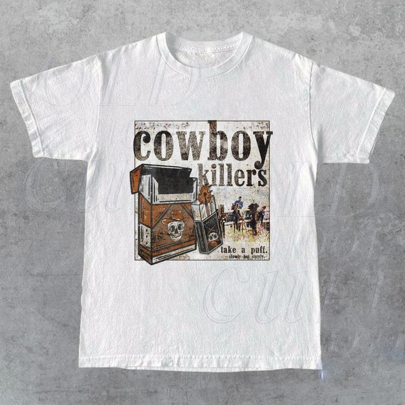 Vintage Cowboys 90s T-Shirt - Retro Country Shirt Western Unisex Tee Heavy Cotton Wild West Gift with Vintage Oversized Appeal