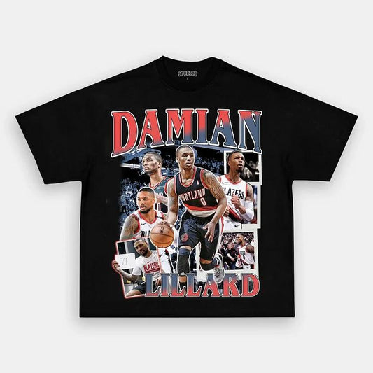 Damian Lillard TEE - VINTAGE TEE - SPORT TEE - GRAPHIC MEN'S T-SHIRT SWEATSHIRT HOODIE - GIFT FOR FAN