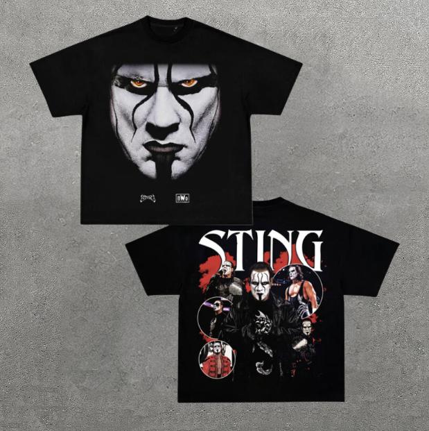 VINTAGE TEE  STING, Double Sided Prints Vintage T-Shirt, Wrestler Shirt, WWE Shirt, Y2k Shirt, Vintage Graphic Tee, Unisex T-Shirt, Gift For Him, Adul