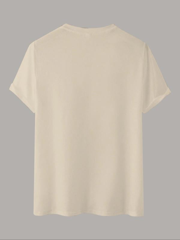 Women's Letter Print Round Neck Graphic Tee, Lady Summer Tops, Graphic Tees,Ã‚Â Vintage Trendy Casual Drop Shoulder Half Sleeve T-shirt For Daily Wear, L