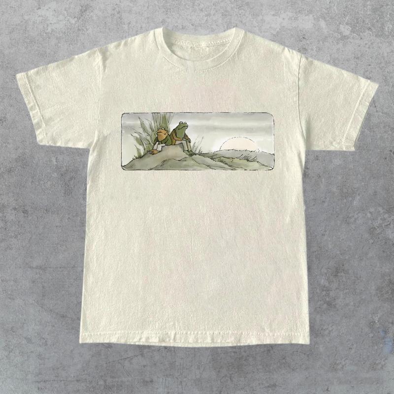 Toad 90s Vintage Graphic Shirt, Retro Sad Frog Tee, Nature Shirt, Funny T-Shirt, Book Lovers Shirt, Vintage Unisex  Cotton Tee