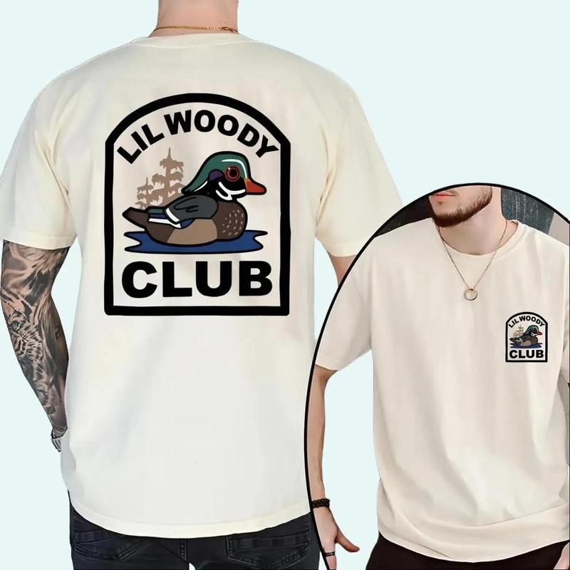 Lil Woody Club SHort  Sleeve Tee ,Vintage T-shirt - Unisex, T-shirt 2 side - T-shirt For Men , Unisex T-shirt, Classic Cotton Menswear Top