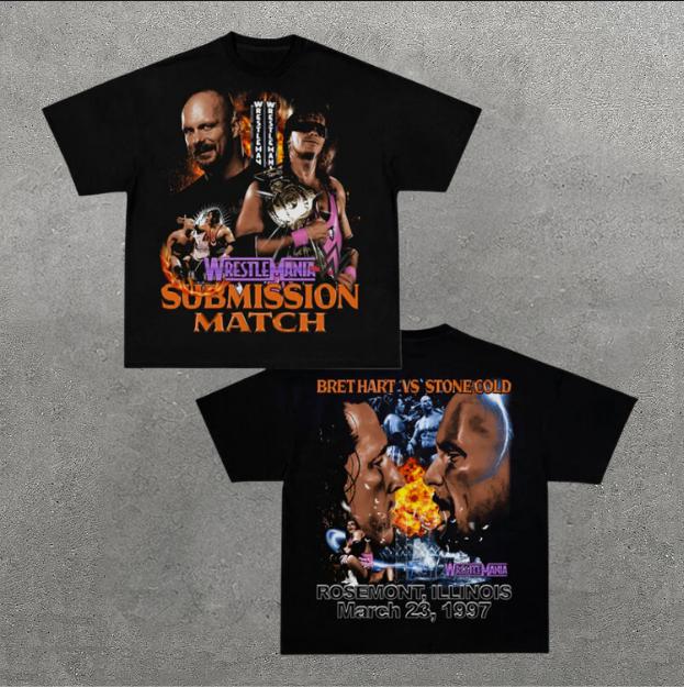 VINTAGE TEE  WRESTLEMANIA 13, Double Sided Prints Vintage T-Shirt, Wrestler Shirt, WWE Shirt, Y2k Shirt, Vintage Graphic Tee, Unisex T-Shirt, Gift For