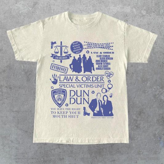 Law & Order Special Doodle Art Shirt, Vintage Olivia Benson And Elliot Stabler Shirt, Law And Order Movie Shirt, Law And Order Svu Shirt, Gift for Her