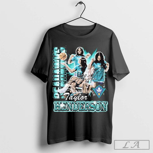 Taylor Henderson UNC Wilmington Seahawks 90s Graphic Signature Shirt