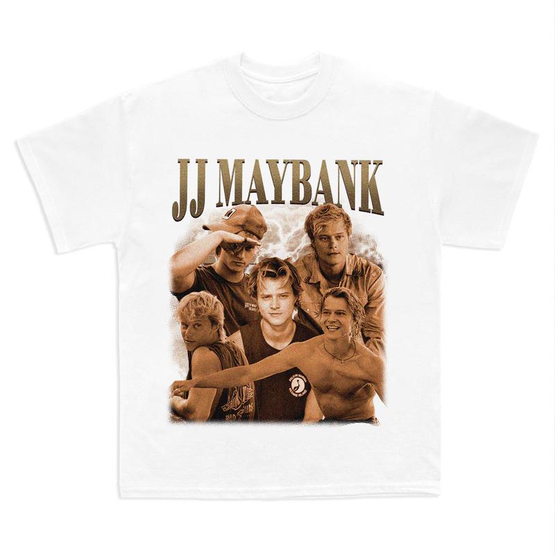 JJ Maybank Outer Banks Vintage Graphic Tee - Retro Vintage Apparel -  Bootleg Shirt, Gift For Movies Lovers, Gift For Men And Women Casual Fit