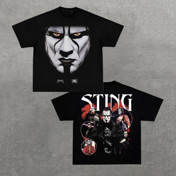 VINTAGE TEE  STING, Double Sided Prints Vintage T-Shirt, Wrestler Shirt, WWE Shirt, Y2k Shirt, Vintage Graphic Tee, Unisex T-Shirt, Gift For Him, Adul