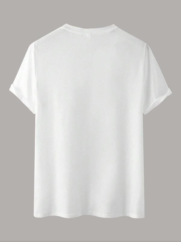 Women's Letter Print Round Neck Graphic Tee, Lady Summer Tops, Graphic Tees,Ã‚Â Vintage Trendy Casual Drop Shoulder Half Sleeve T-shirt For Daily Wear, L