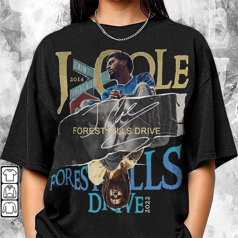 J.Cole 2014 Forest Hills Drive Album 90s Rap Music Shirt, Paper Collage Rapper Album Vintage Sweatshirt, Retro Unisex Hoodie 2511R ILYD - Unisex T-Shi