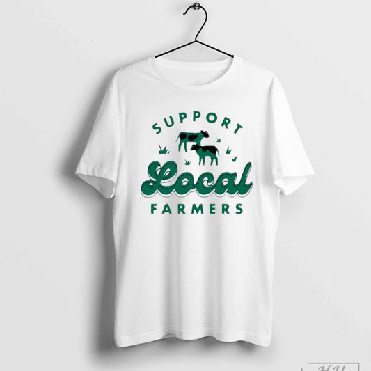 Support local farmers cows vintage T-shirt