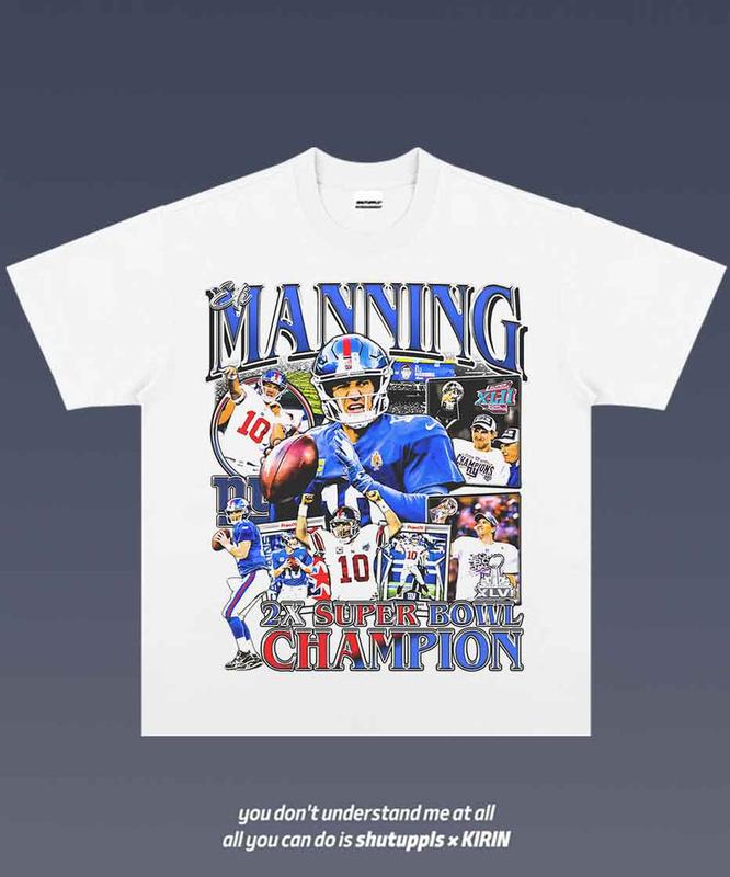 Eli Manning 1.4 VINTAGE TEE  AMERICAN FOOTBALL  GIFT FOR FAN