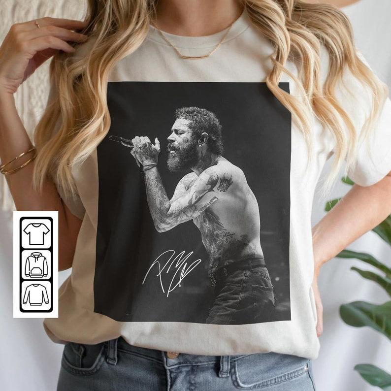 Post Malone Music Rap Vintage Graphic Shirt, If Y'all Weren't Here I'd Be Crying Tour 2023 v2,  Bootleg Inspired  Concert Fan Gift 2507TP - Unisex T-S