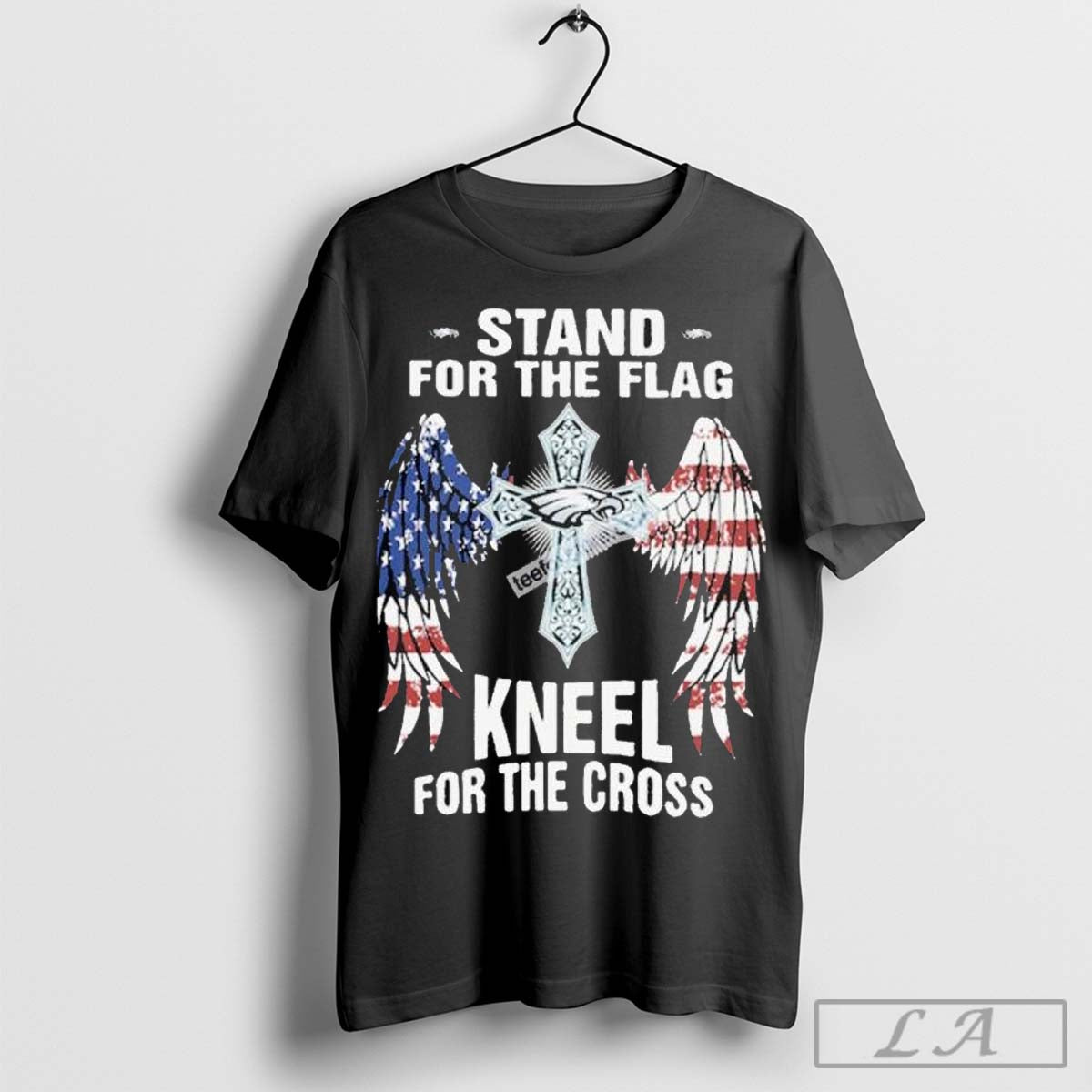 Stand For The Flag Kneel For The Cross Philadelphia Eagles Graphic T-shirt