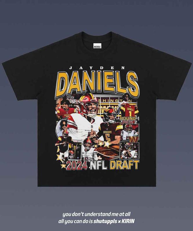 JAYDEN DANIELS 1.0 VINTAGE TEE  UNISEX GRAPHIC T-SHIRT