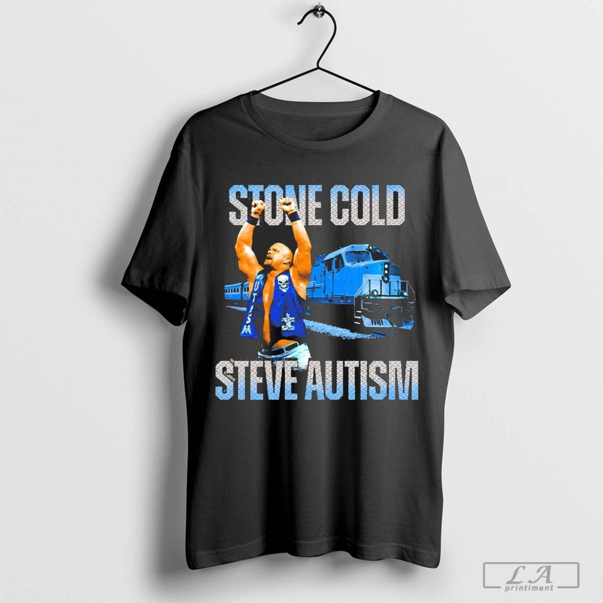Stone Cold Steve Autism Train Graphic t-shirt