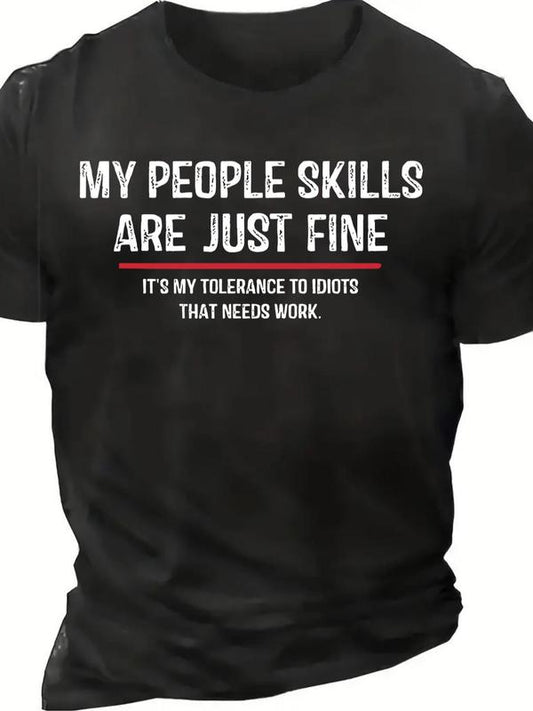 Men's Letter Print Round Neck Tee,Ã‚Â Summer Clothes, Regular Fit Crew Neck Short Sleeve T-Shirt for Outdoor Daily Wear, Graphic Tees,Ã‚Â Casual Summer Stre