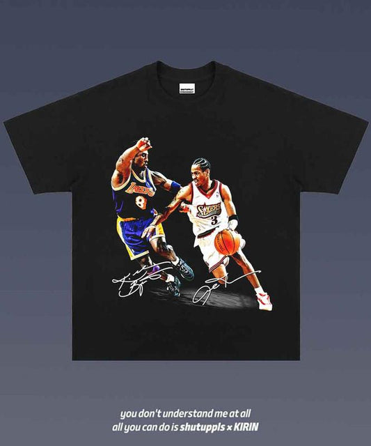 KOBE VS IVERSON 2.12 TEE  VINTAGE TEE GRAPHIC T-SHIRT  GIFT FOR FAN