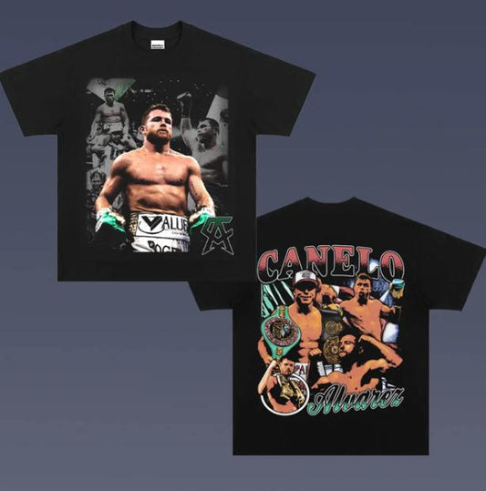 VINTAGE TEE  CANELO ALVAREZ TEE, Double Sided Prints Vintage T-Shirt, Boxing Shirt, UFC Shirt, Graphic Tee, Unisex T-Shirt, Gift All Top Menswear