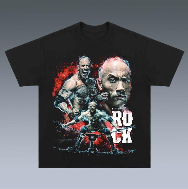 VINTAGE TEE  THE ROCK-DWAYNE DOUGLAS JOHNSON, Prints Vintage T-Shirt, Wrestler Shirt, WWE Shirt, Graphic Tee, Unisex T-Shirt, Gift All Top Menswear
