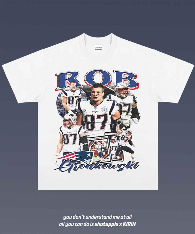 ROB GRONKOWSKI 1.0 VINTAGE TEE  UNISEX GRAPHIC T-SHIRT