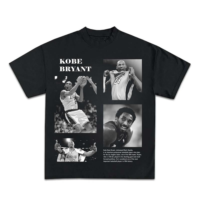 KOBE BRYANT T-SHIRT  Rare The Answer Rap Tee Vintage Style Graphic Print