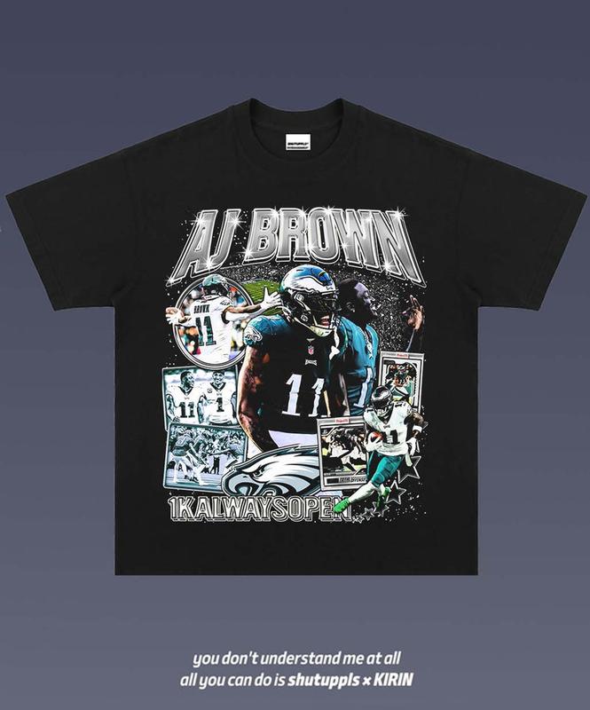 AJ BROWN 1.0 VINTAGE TEE  AMERICAN FOOTBALL  GIFT FOR FAN