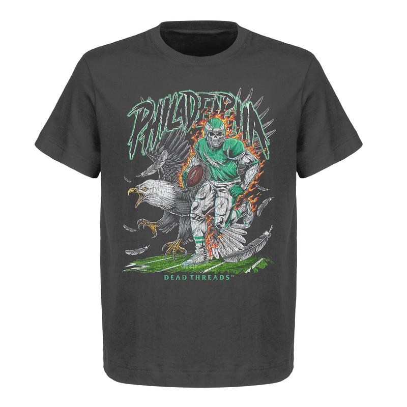 Philadelphia Football Vintage Crew Neck T-Shirt - Gildan 5000 Graphic Tee  Heavy Cotton for Men & Women  Ideal for College Football Fans