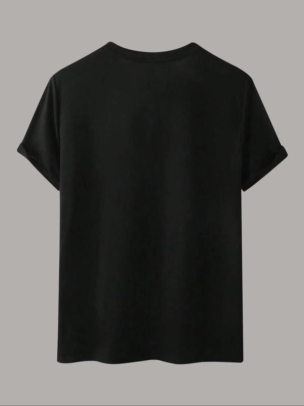 Women's Letter Print Round Neck Tee, Summer Clothes Women,Ã‚Â Trendy Casual Drop Shoulder Half Sleeve T-shirt for Daily Wear, Graphic Tees,Ã‚Â Ladies Summer