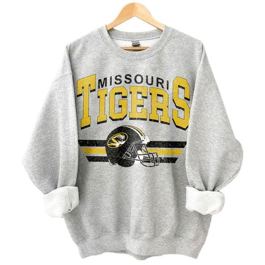 Missouri Tigers Vintage Football NCAA Sweatshirt - Tshirt - Hoodie, University of Missouri Unisex Football NCAA Shirt, Unisex Vintage NCAA Shirt, Clas