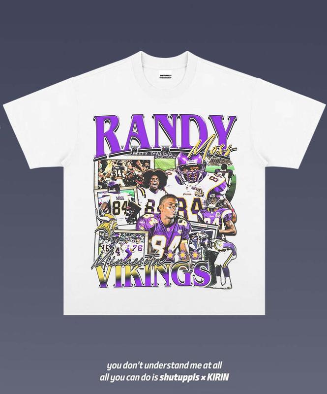 RANDY MOSS 1.0 VINTAGE TEE  AMERICAN FOOTBALL  GIFT FOR FAN