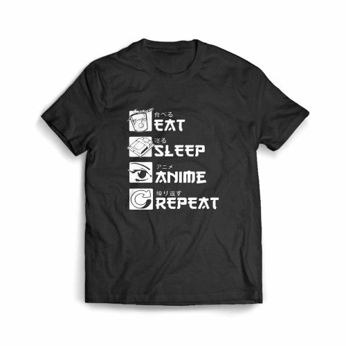 Eat Sleep Anime Repeat Men's T-Shirt