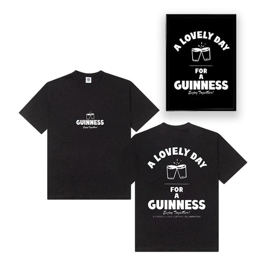 Guinness x UN:IK 'Enjoy Together' Tee & Print Bundle - Black