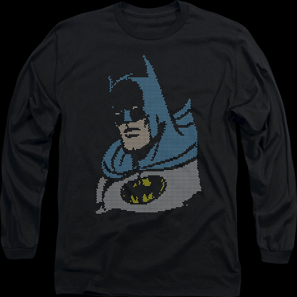 Faux Ugly Sweater Batman Long Sleeve Shirt
