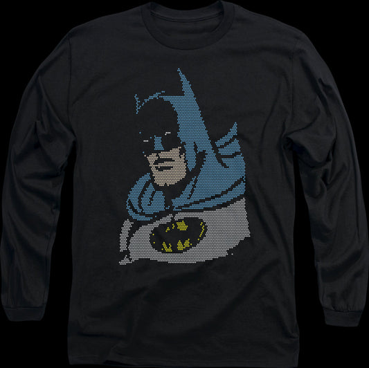 Faux Ugly Sweater Batman Long Sleeve Shirt