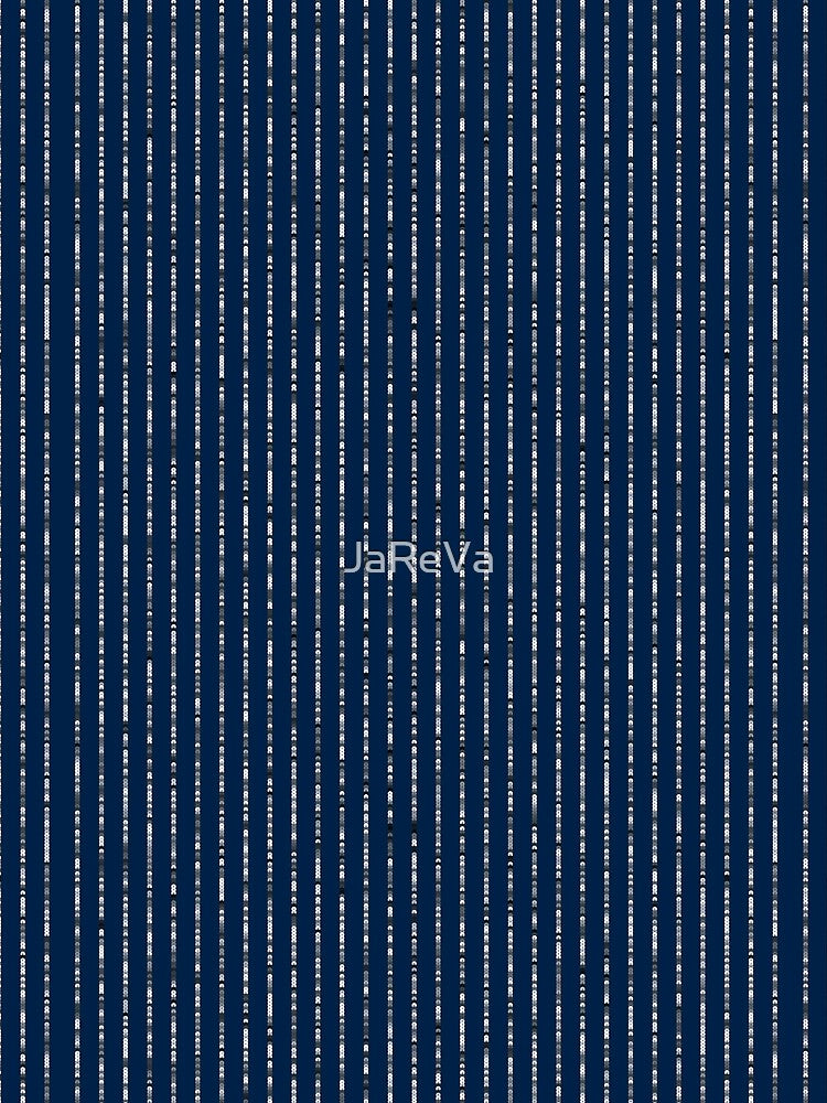 Printed image of silver sequins - vertical stripes on blue background by JaReVa