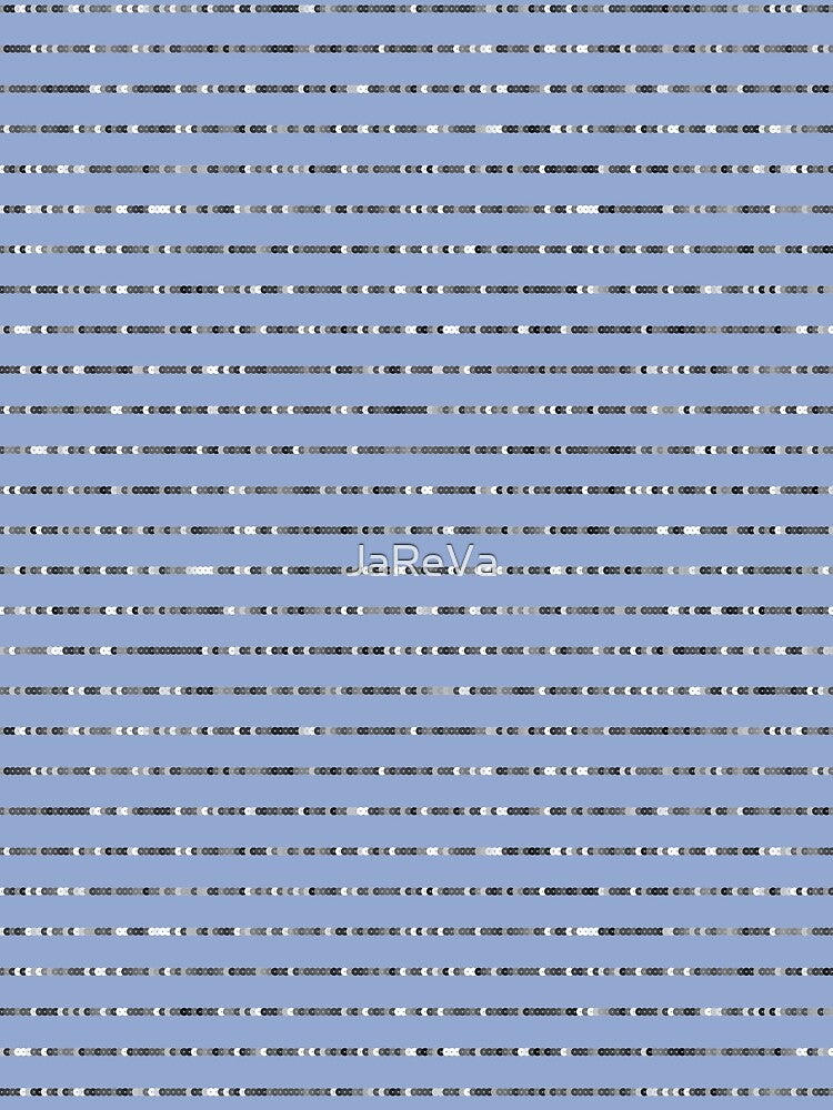 Printed image of silver sequins - horizontal stripes on light blue background by JaReVa