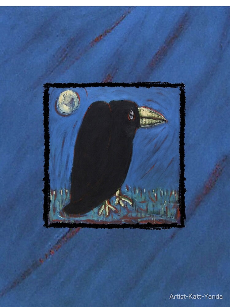 Guardian Moonlit Crow Artwork by Katt Yanda by Artist-Katt-Yanda