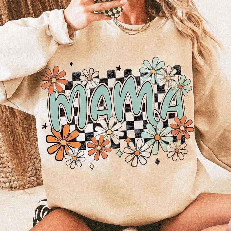 floral mama t-shirt, mama flower sweatshirt, coquette mama bow hoodie, Gift for mom | HypeCrazeTee.com