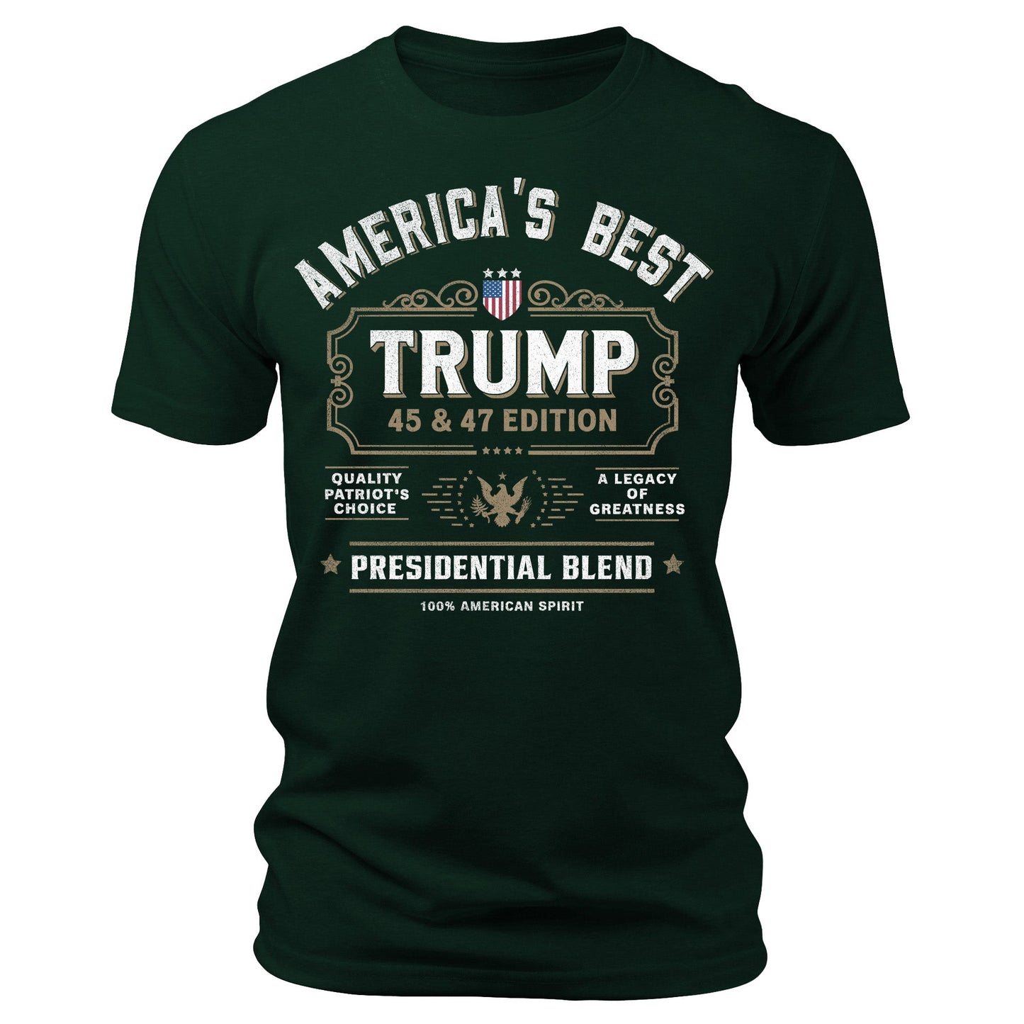 Men's Vintage Trump Shirt America's Best 45 47 Edition Patriotic Graphic Tee